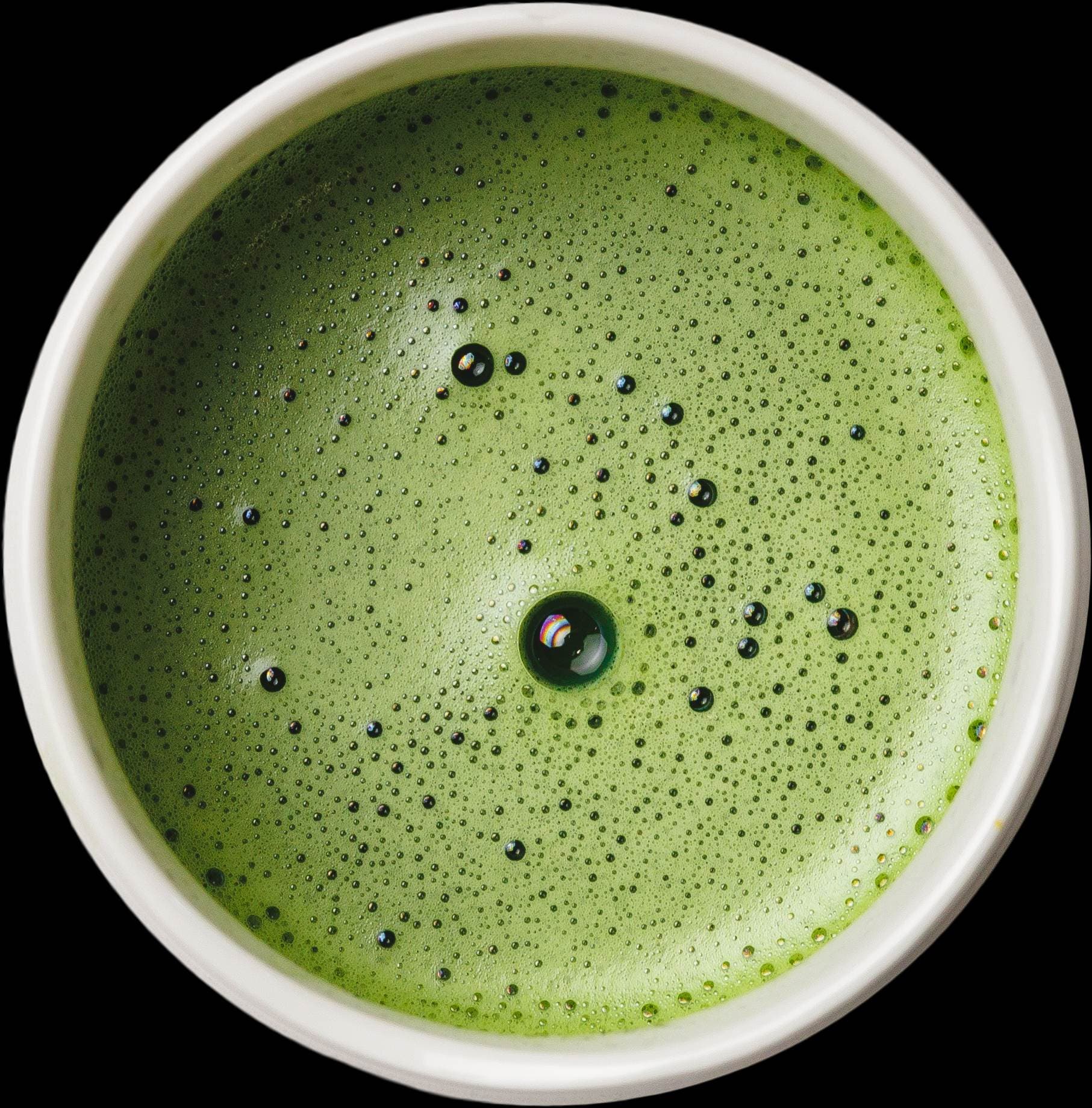 Frisch gewhiskter Matcha